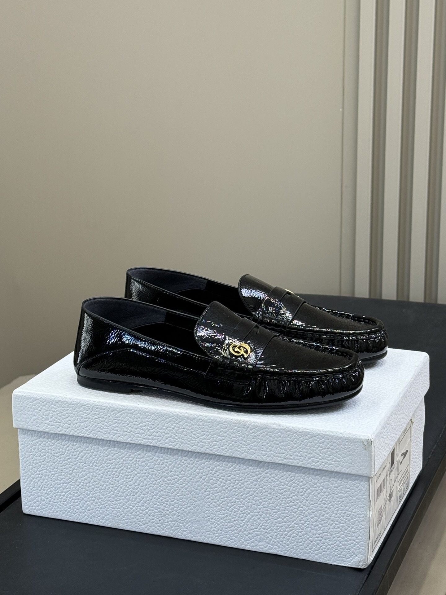 gold cd Dior Black Patent Leather Loafers - Dior Black Patent Leather