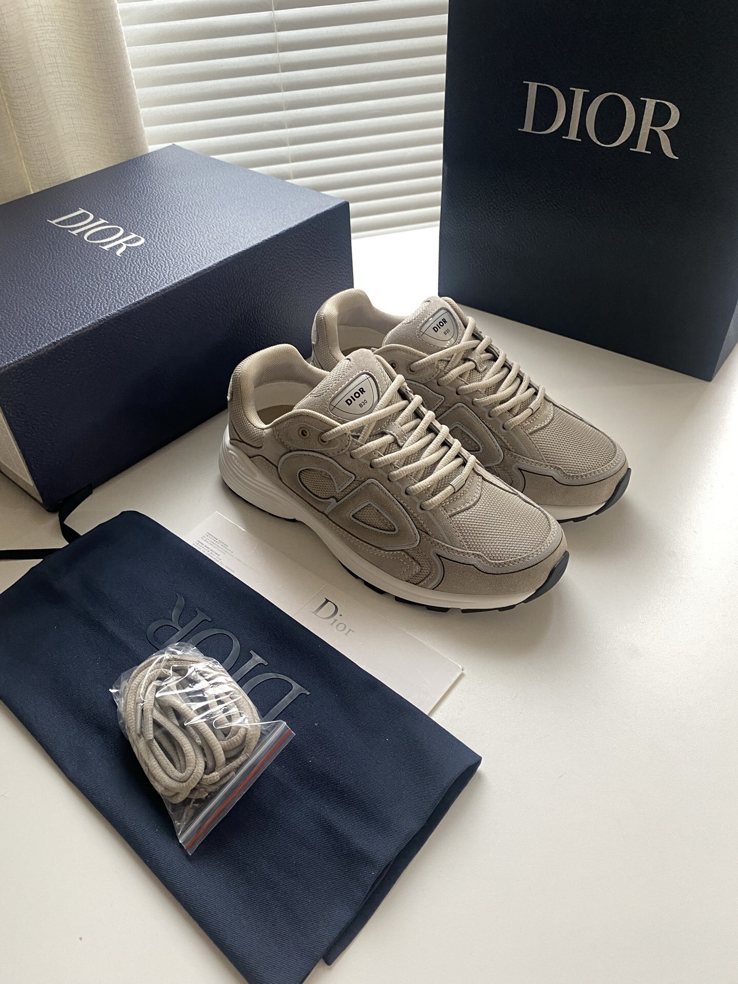 lightweight Dior Beige Suede Tech Sneakers - Dior Beige Suede Tech