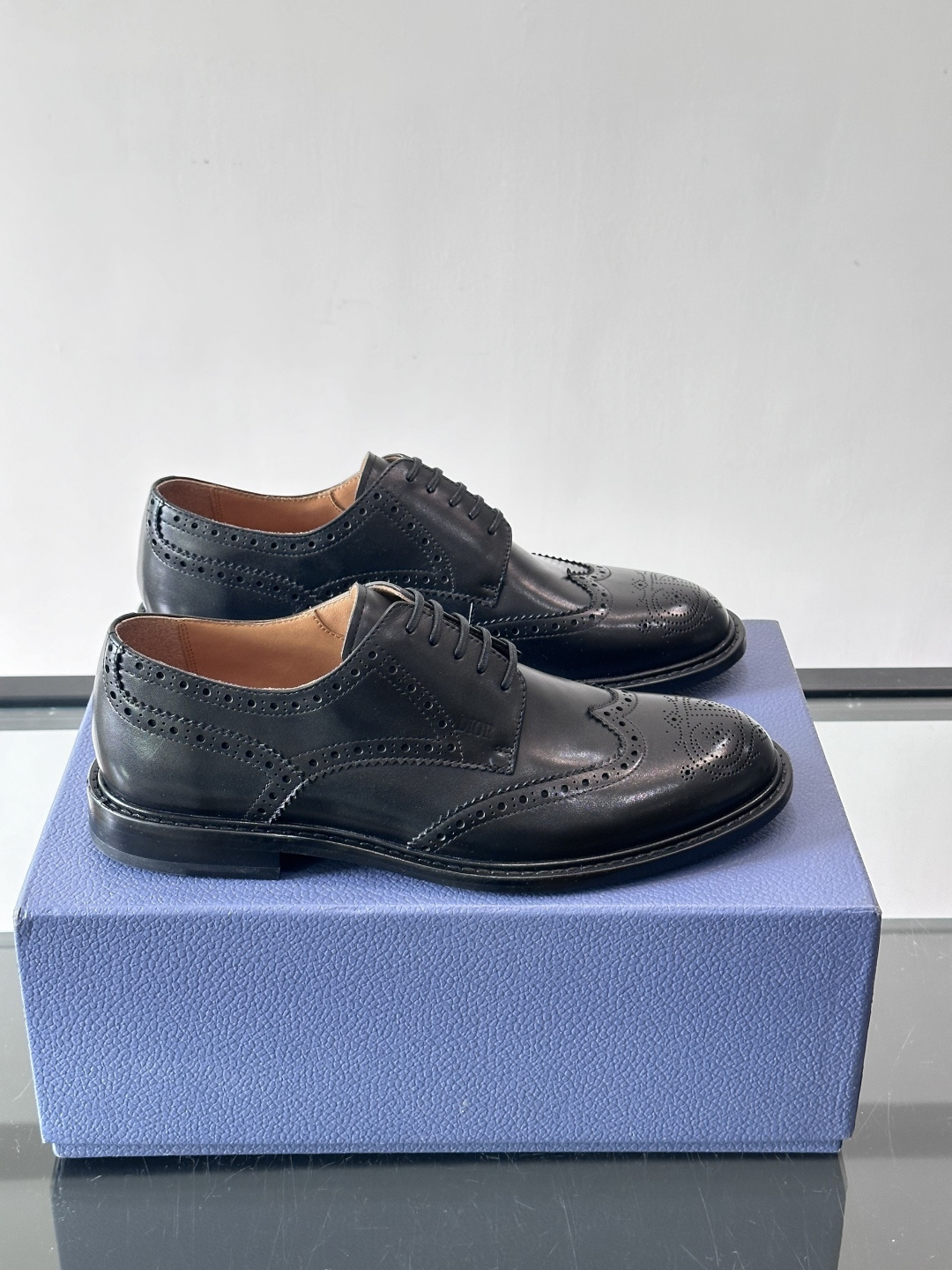 Dior Black Leather Oxford Brogues - Full Wingtip Design