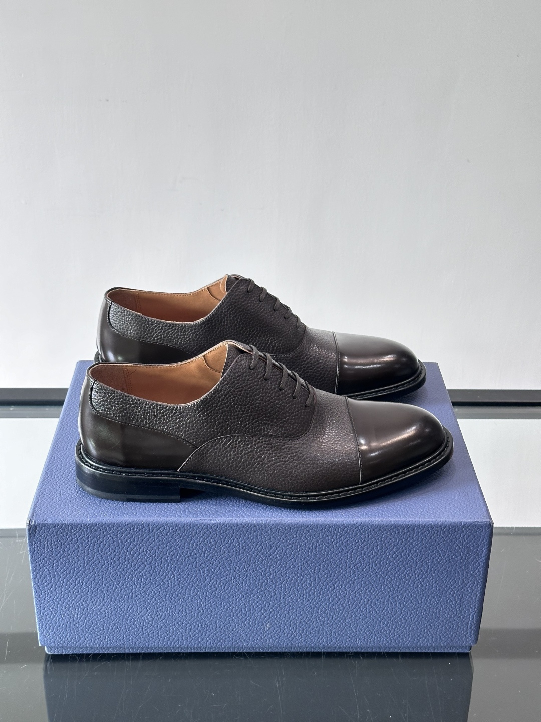 Dior Two-Tone Brown Leather Oxfords - Polished Toe