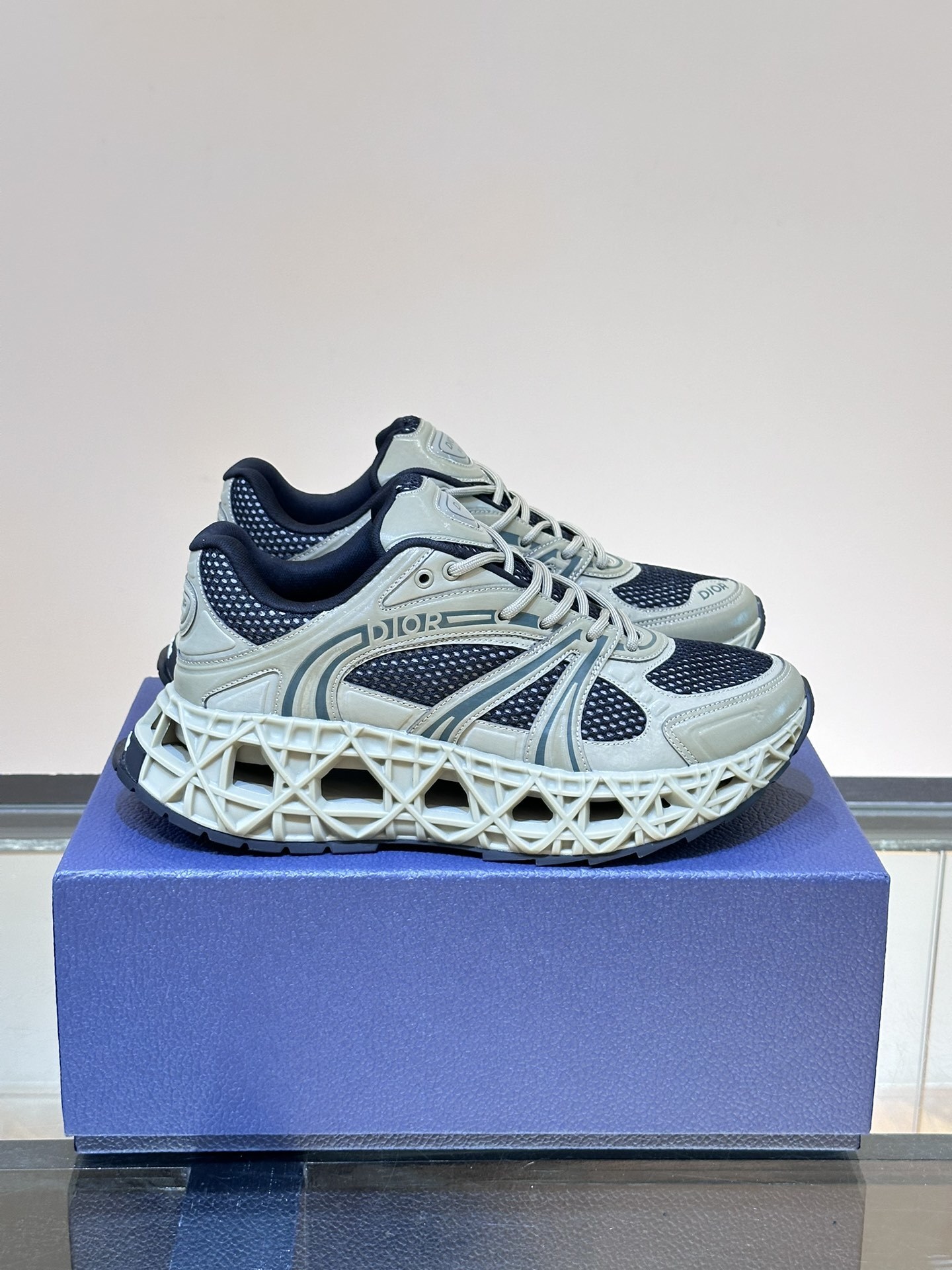 Dior Grey Mesh Surge Sneakers - Innovative Design