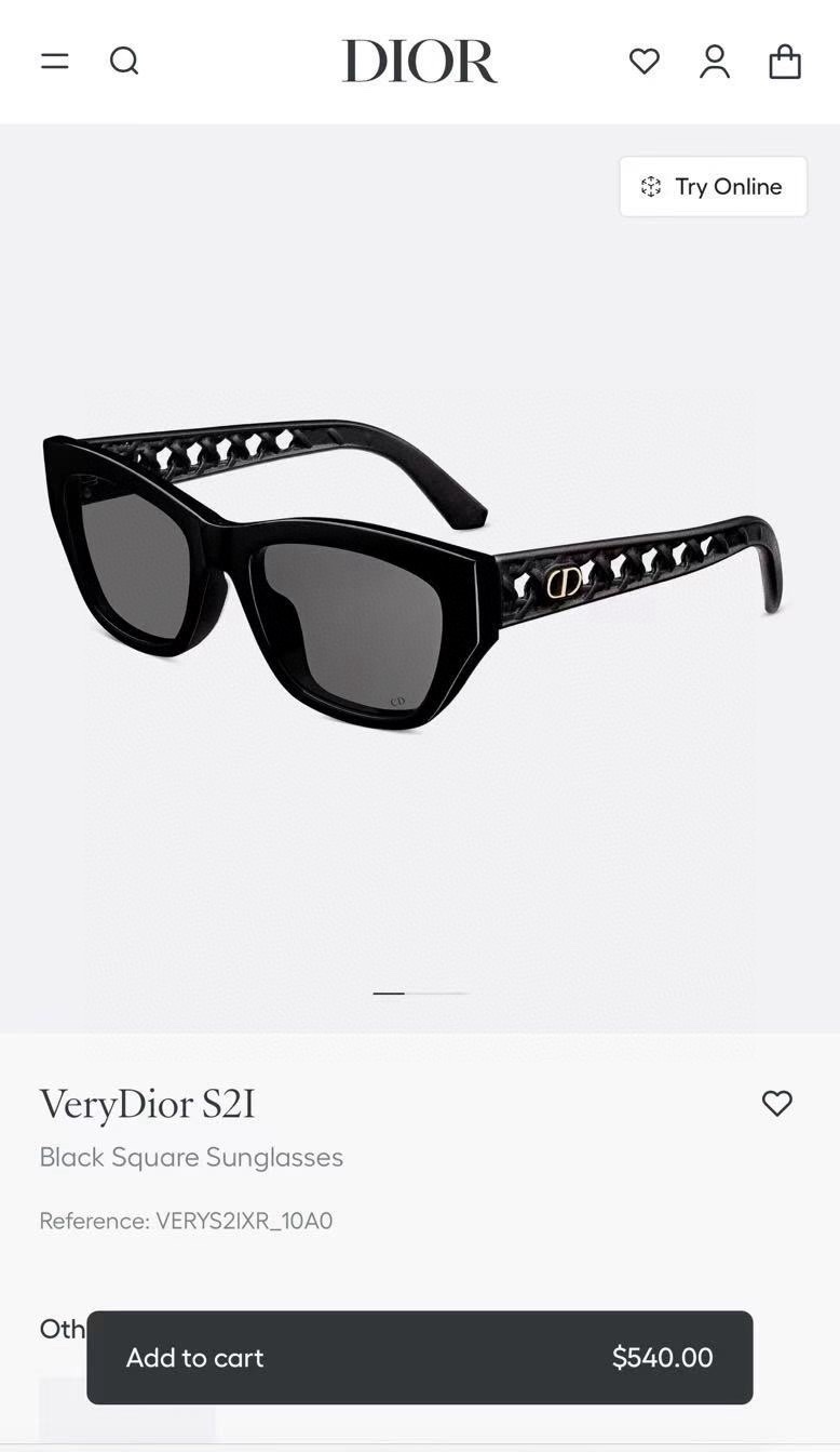 VeryDior S2I White Square Sunglasses – Luxury Designer Eyewear