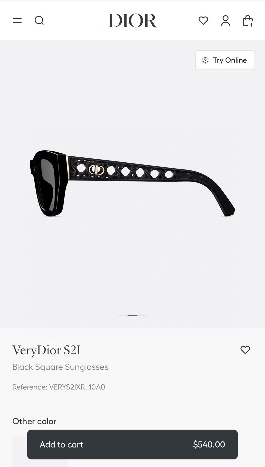 VeryDior S2I White Square Sunglasses – Luxury Designer Eyewear
