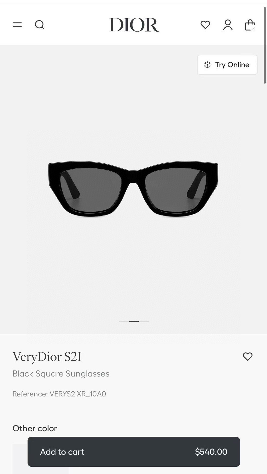 VeryDior S2I White Square Sunglasses – Luxury Designer Eyewear