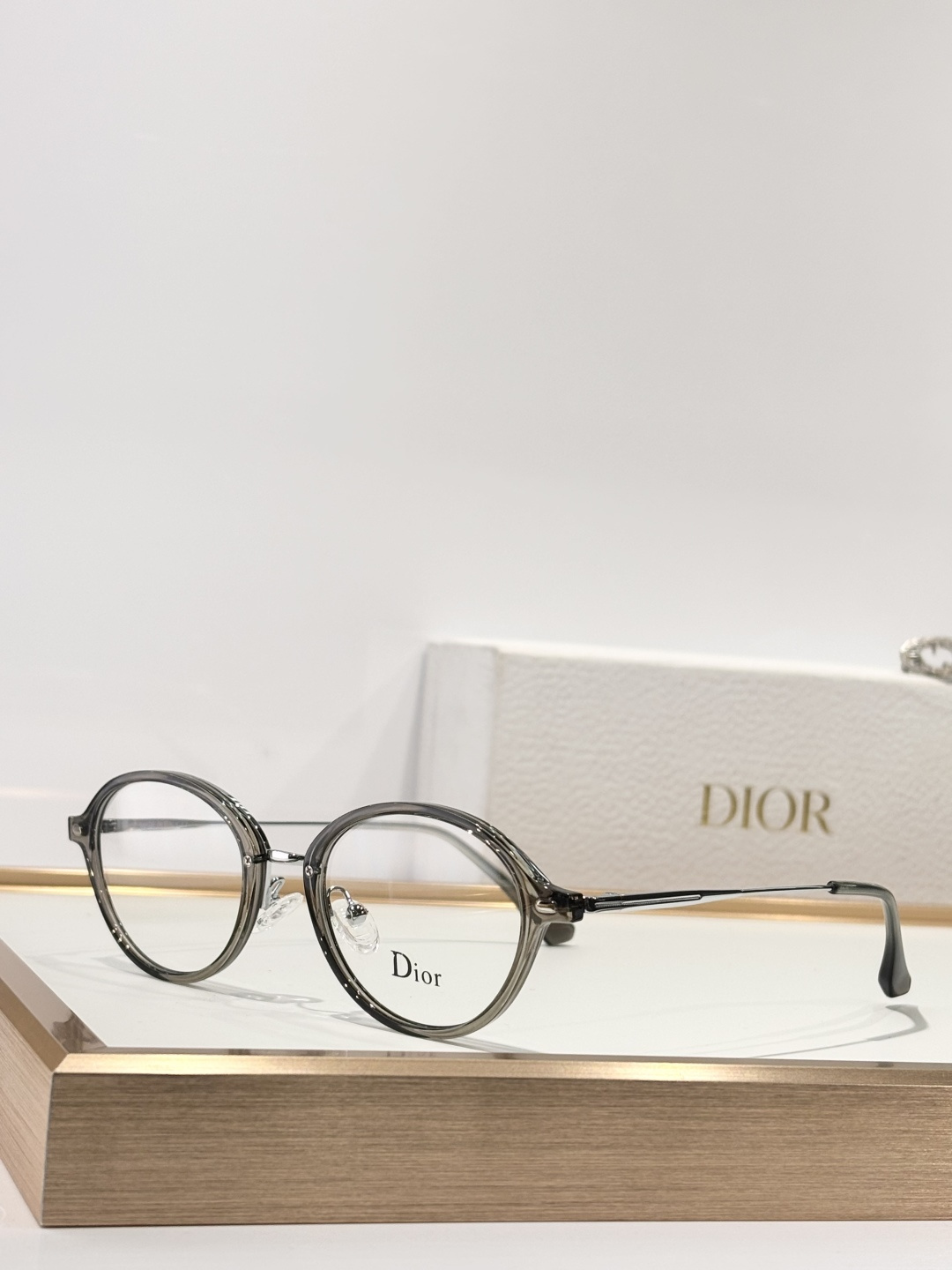 Dior Gray Acetate Eyeglasses