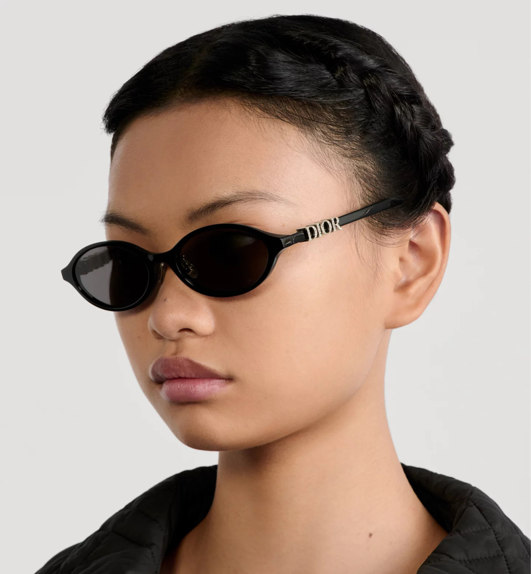 Dior Black Oval Sunglasses