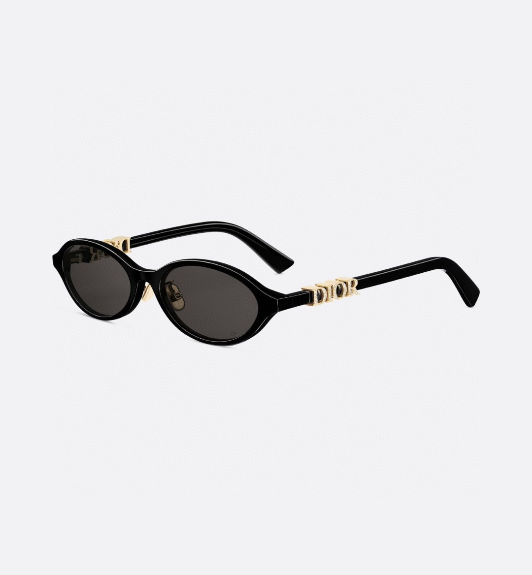 Dior Signature Oval Sunglasses in Black with Gold-Tone Logo