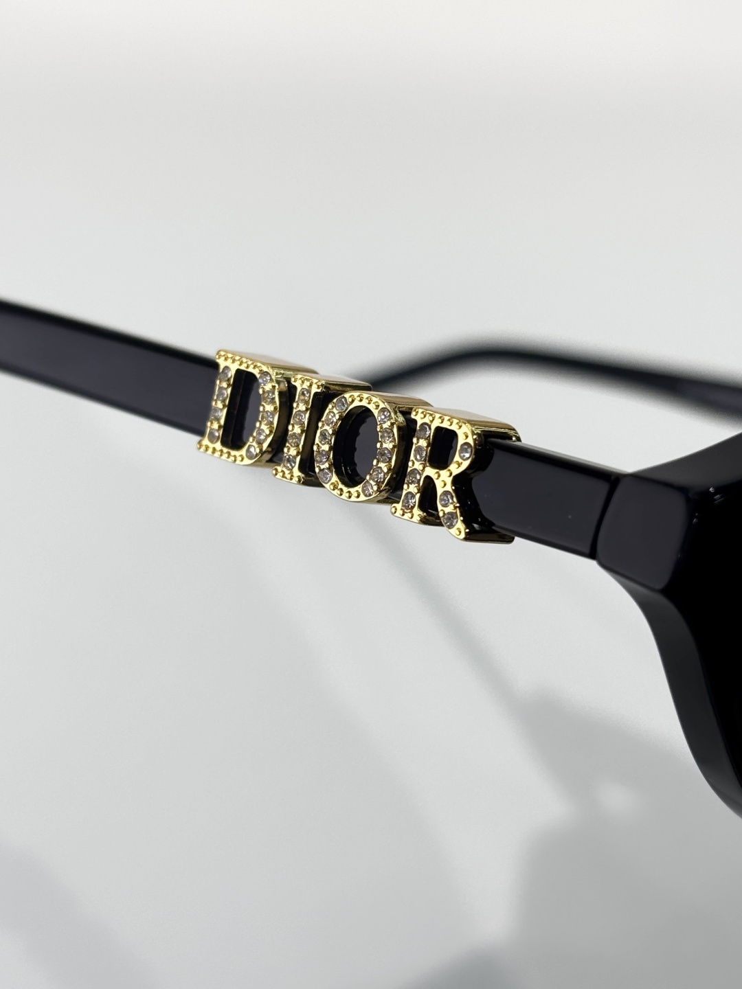 Dior Signature Oval Sunglasses in Black with Gold-Tone Logo