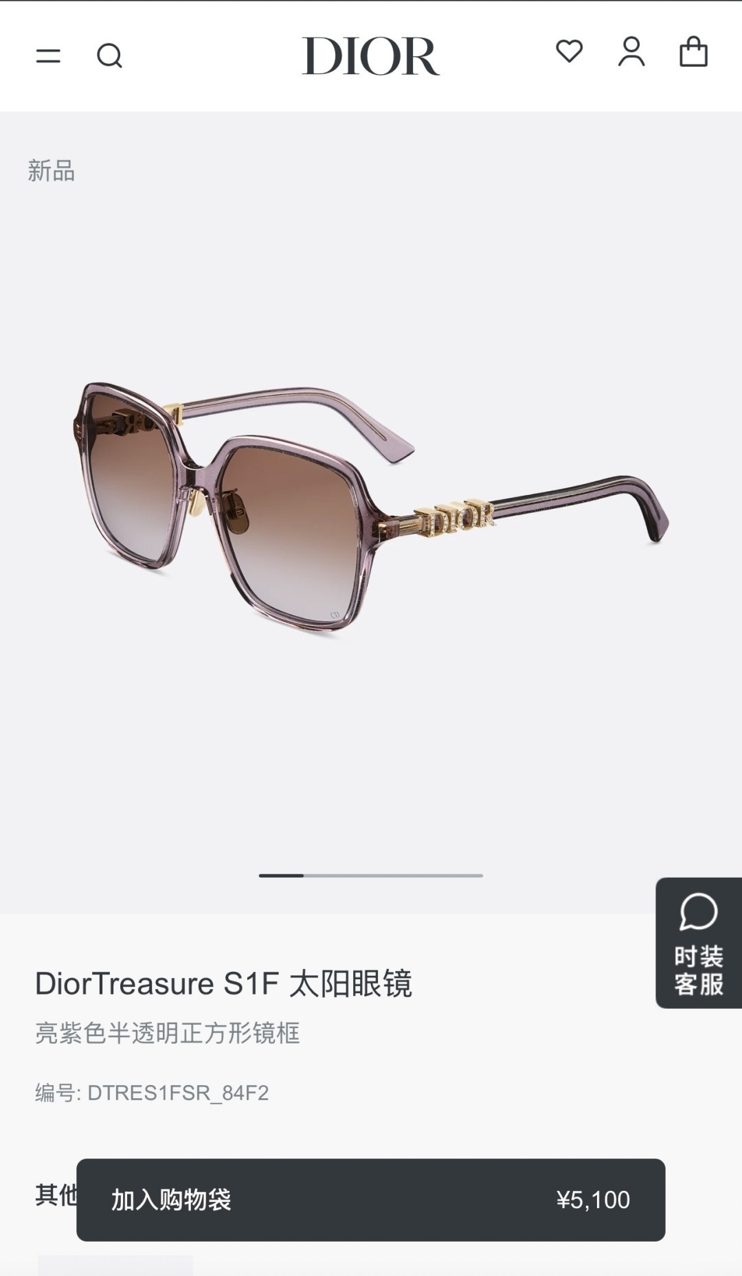 Dior Treasure S1F Purple