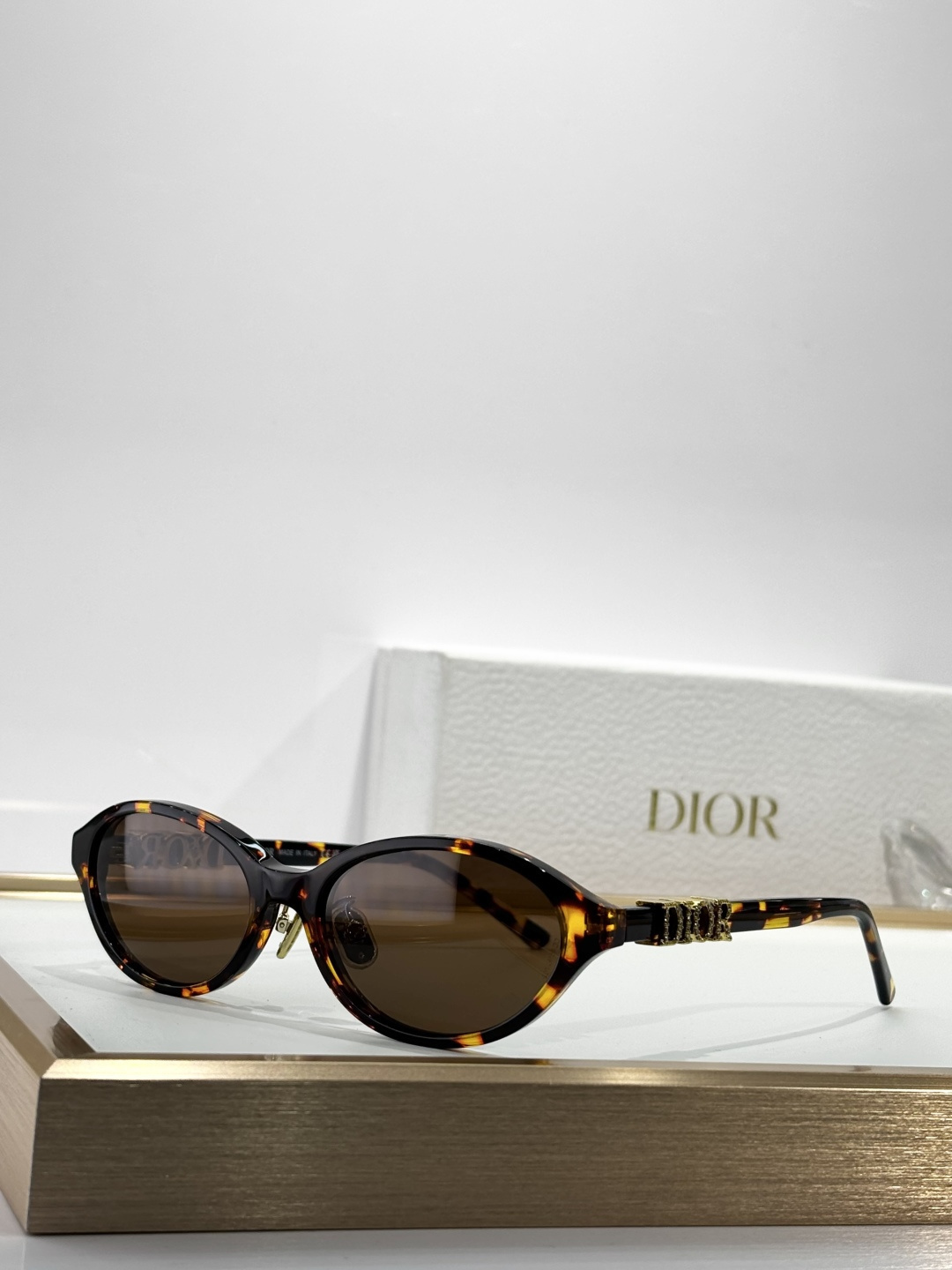 Dior Signature Oval Sunglasses with Gold Logo Hardware
