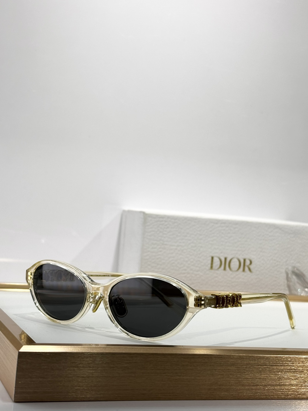 Dior Signature Oval Sunglasses with Gold Logo Hardware