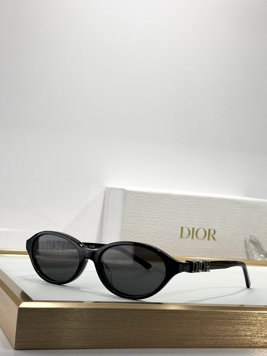 Dior Signature Oval Sunglasses with Gold Logo Hardware