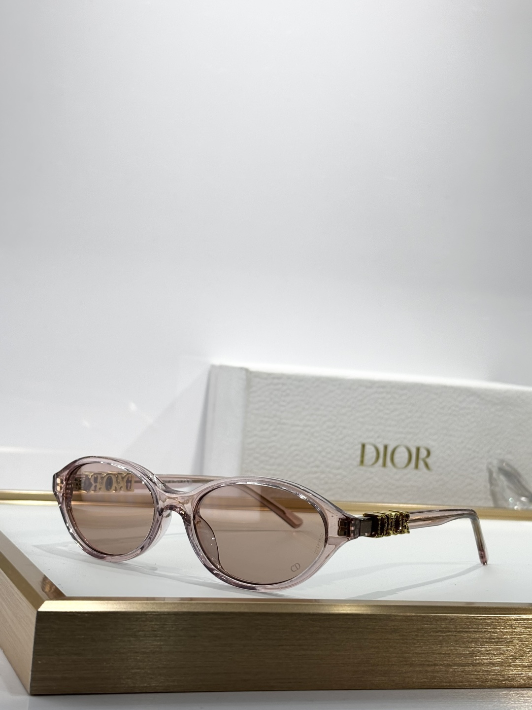 Dior Signature Oval Sunglasses with Gold Logo Hardware