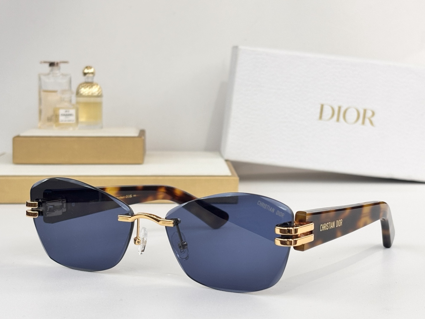 Christian Dior Rimless Butterfly Sunglasses – Luxury Designer Eyewear