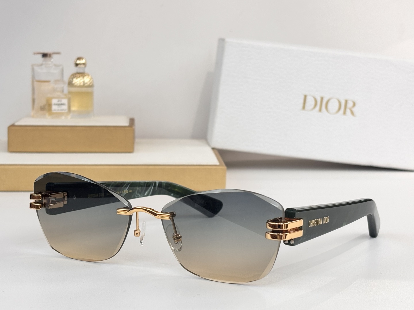 Christian Dior Rimless Butterfly Sunglasses – Luxury Designer Eyewear