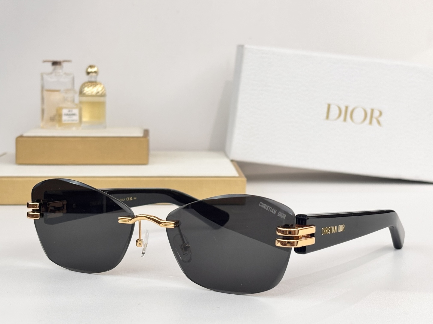 Christian Dior Rimless Butterfly Sunglasses – Luxury Designer Eyewear
