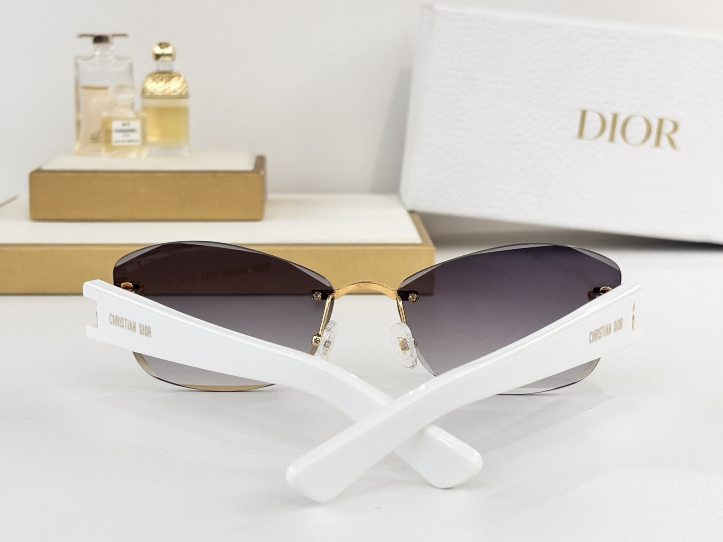Christian Dior Rimless Butterfly Sunglasses – Luxury Designer Eyewear