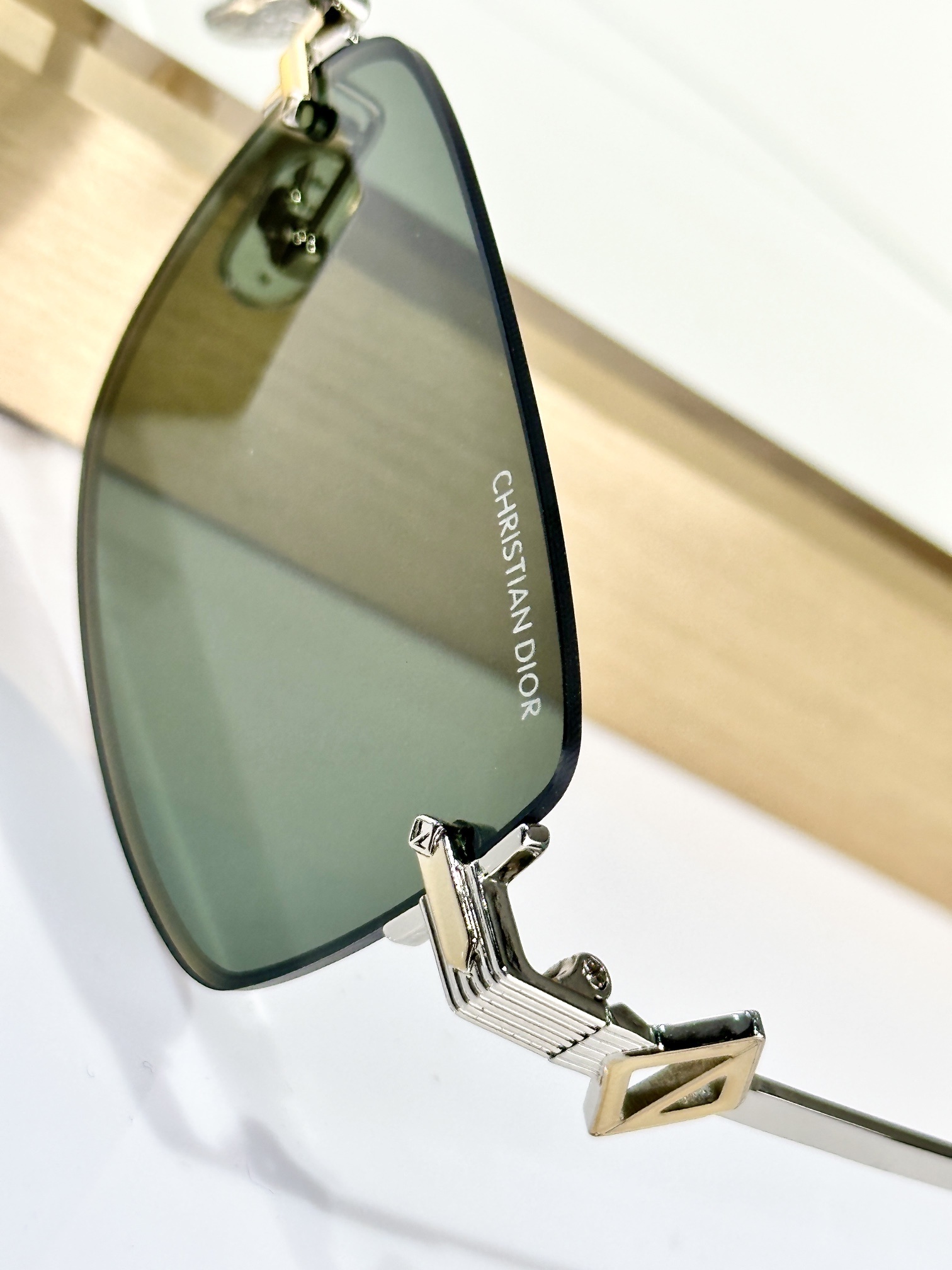 Dior CD Diamond S11U Khaki Rectangular Sunglasses