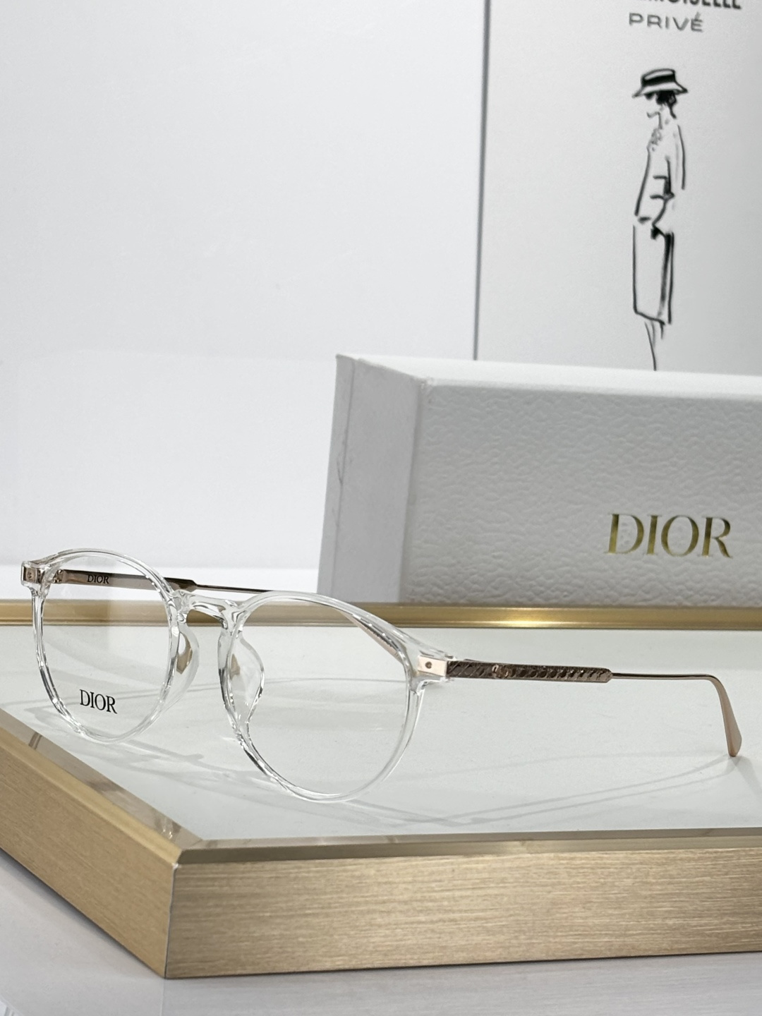 Dior Round Designer Eyeglasses – Premium Acetate & Metal