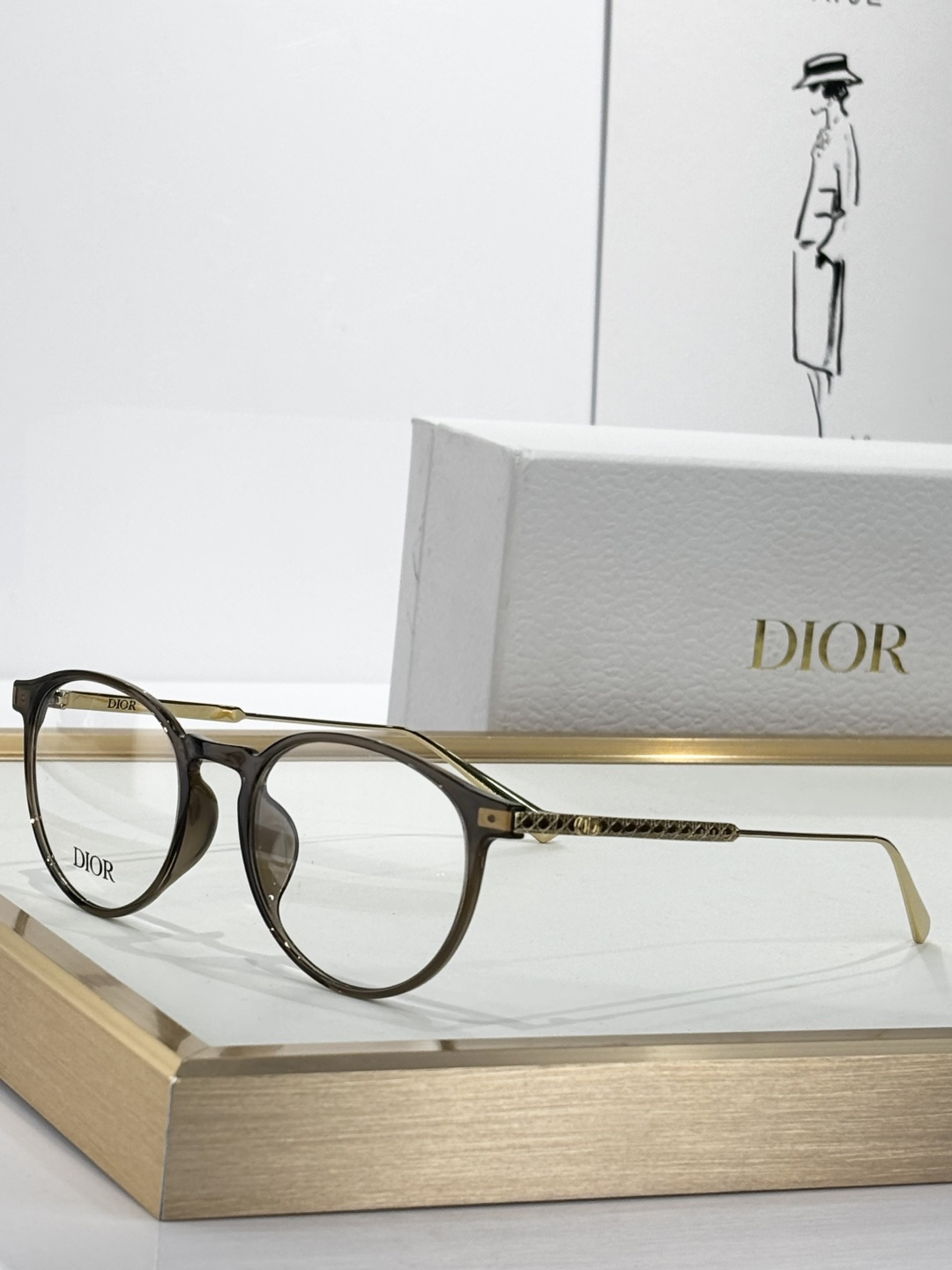 Dior Round Designer Eyeglasses – Premium Acetate & Metal