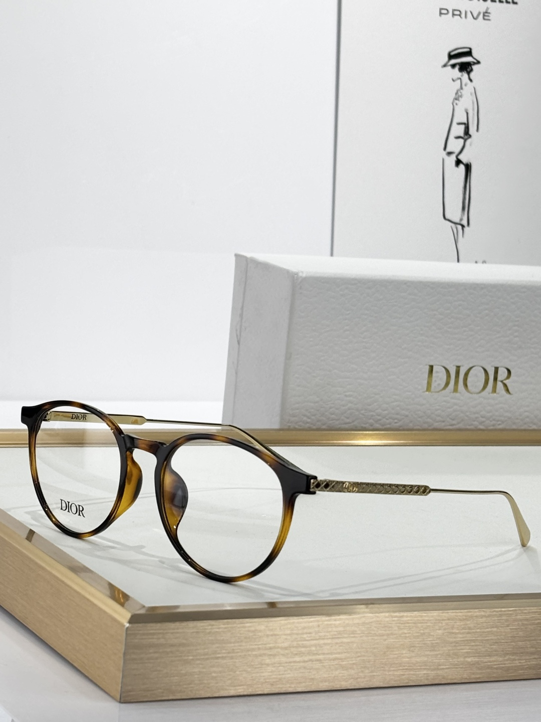 Dior Round Designer Eyeglasses – Premium Acetate & Metal
