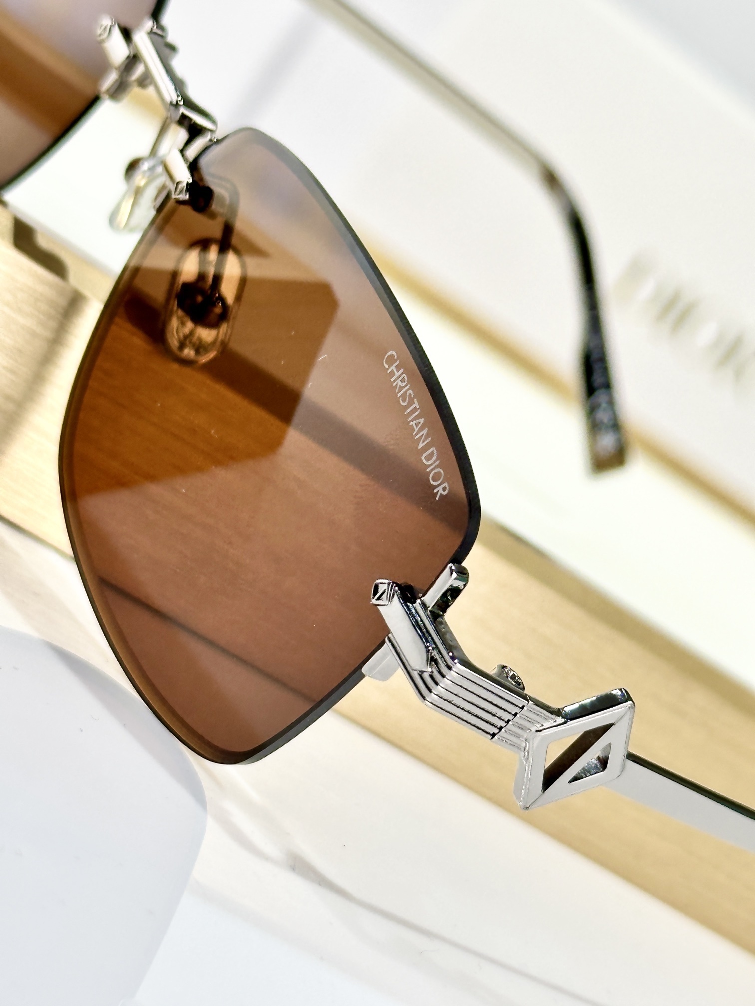 Dior Rimless Square Sunglasses – Luxury Designer Eyewear