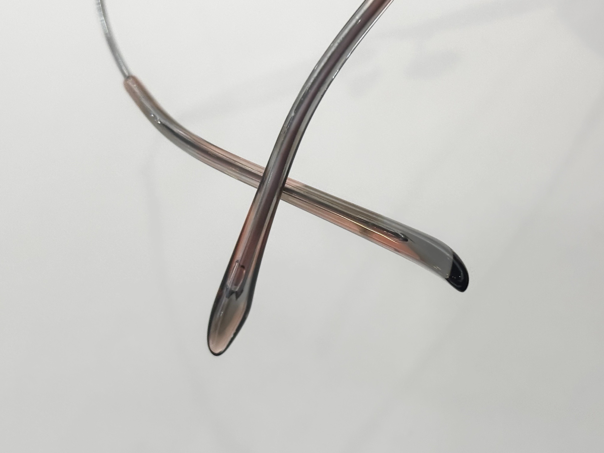 Dior Titanium Luxury Half-Rim Eyeglasses – Elegant Rose Gold
