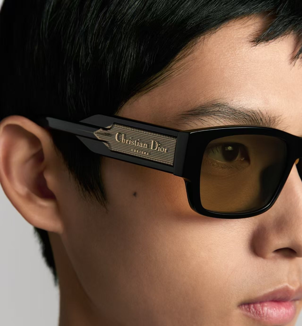 Christian Dior Couture Rectangular Sunglasses for Men – Black