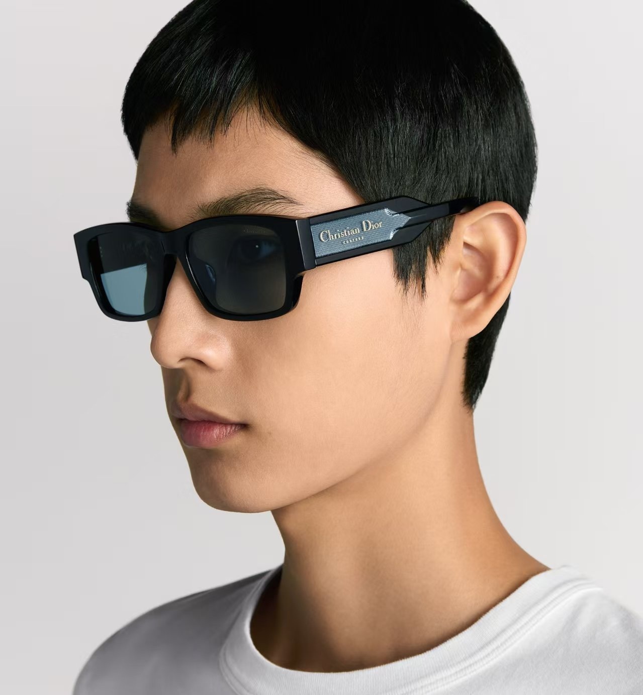 Christian Dior Couture Rectangular Sunglasses for Men – Black