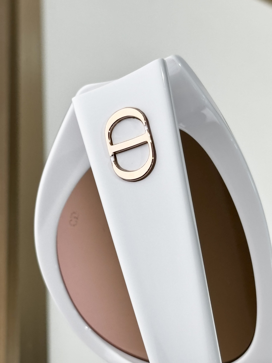 Dior White Cat-Eye Sunglasses with Rose Gradient Lenses