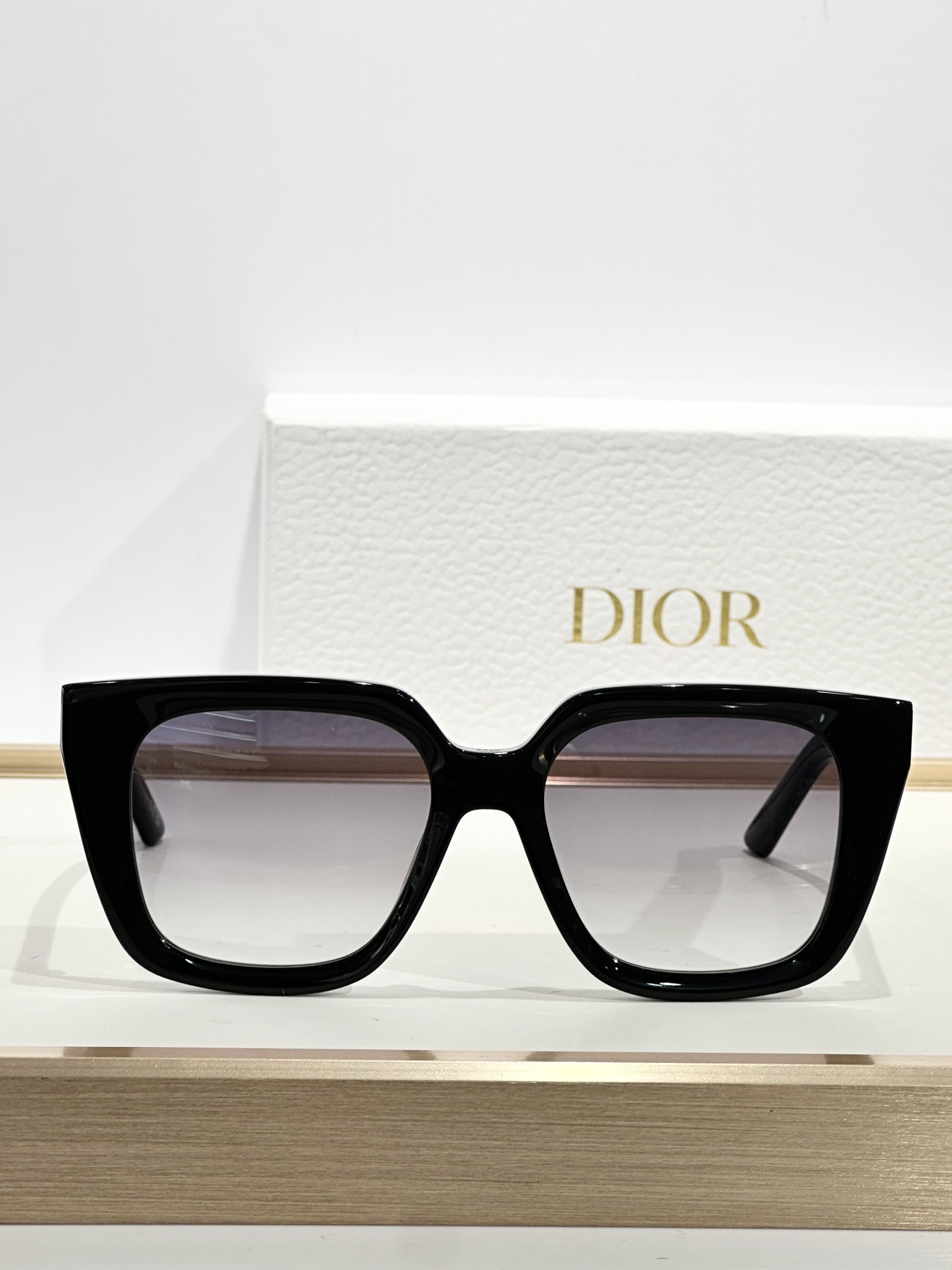 Christian Dior Black Square Oversized Sunglasses for Men & Women
