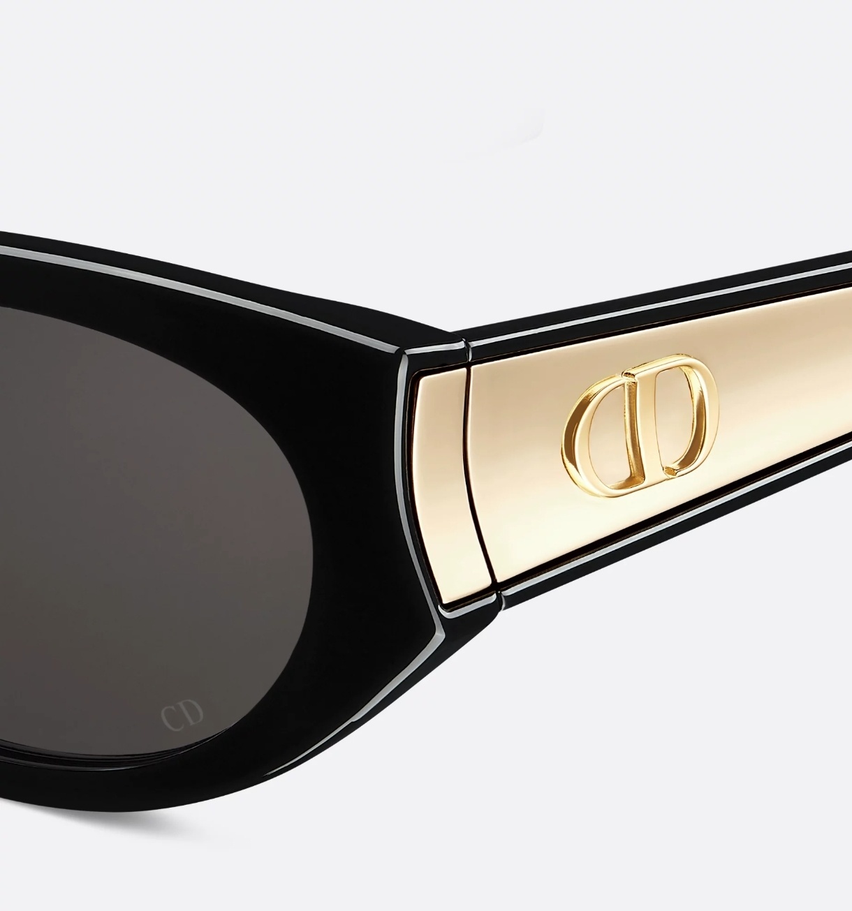 Dior Signature B1U Black Cat-Eye Sunglasses with Gold CD Logo