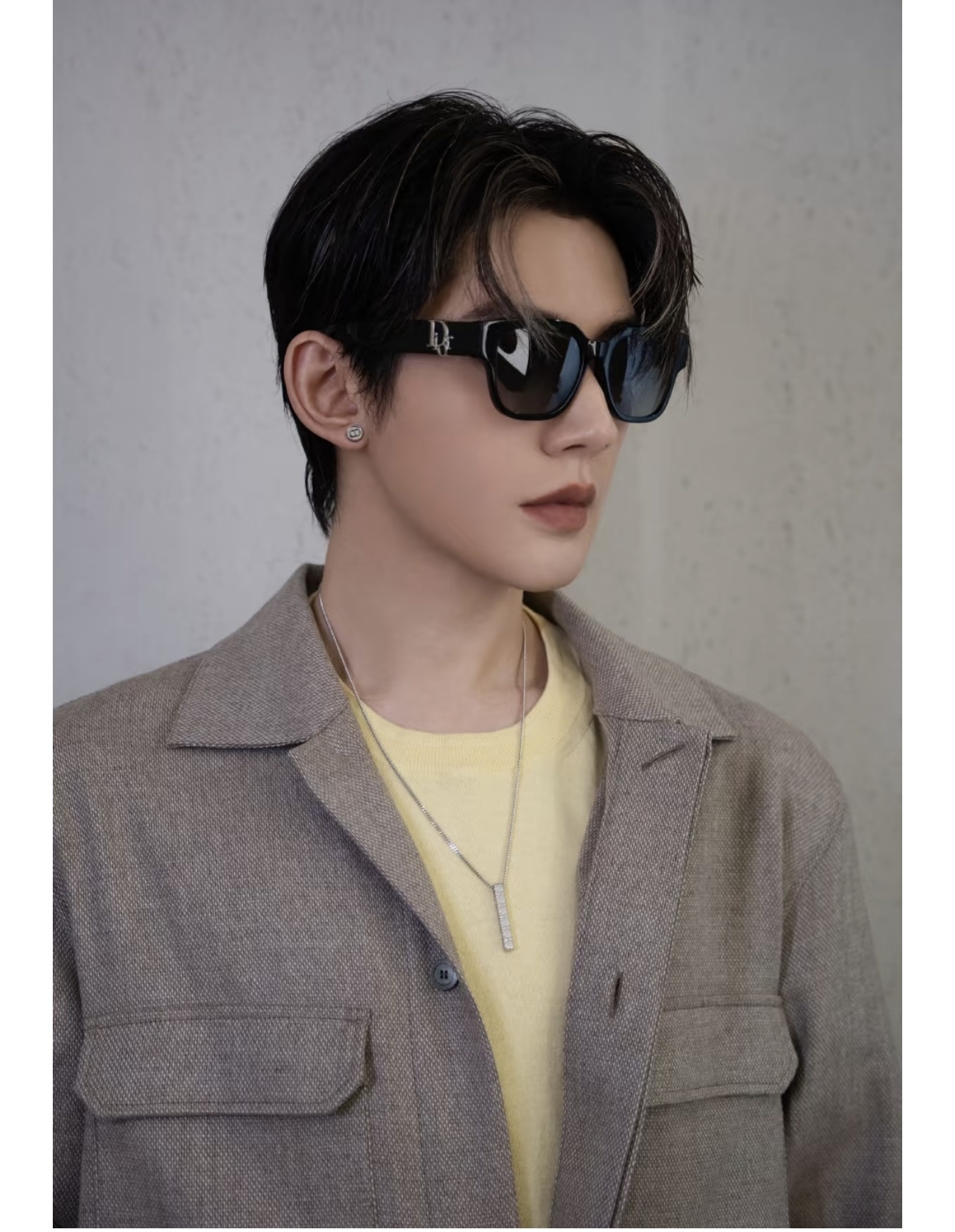 Dior BlackSuit Luxury Square Sunglasses for Men