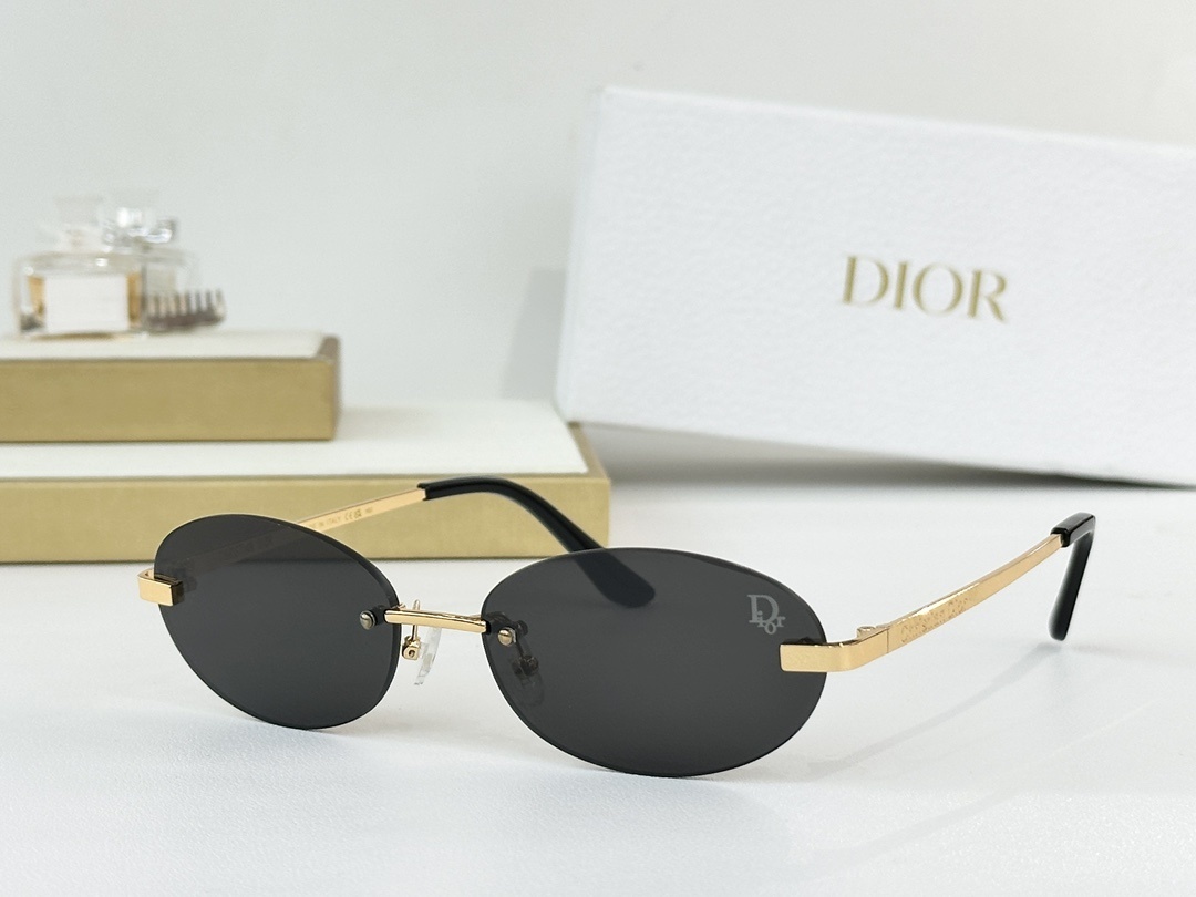 Dior Oval Rimless Sunglasses – Vintage Luxury Eyewear