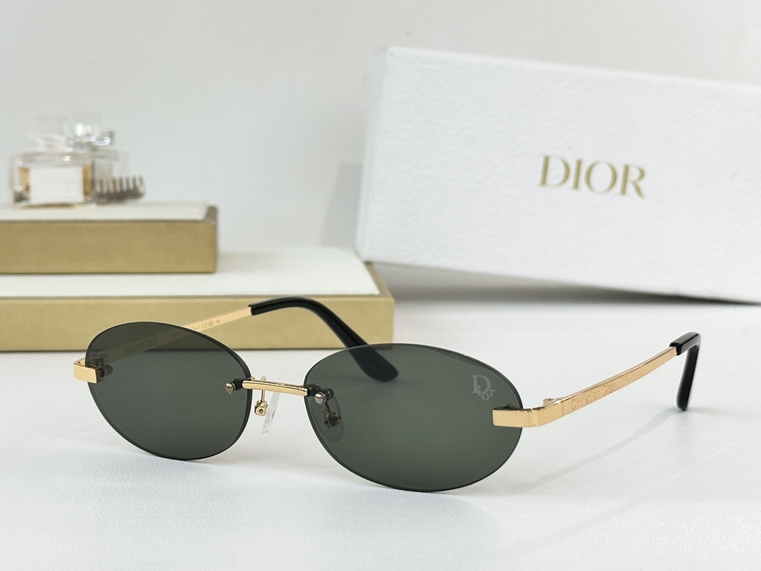Dior Oval Rimless Sunglasses – Vintage Luxury Eyewear