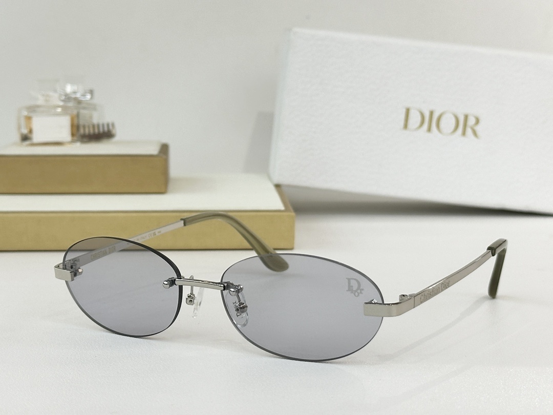 Dior Oval Rimless Sunglasses – Vintage Luxury Eyewear