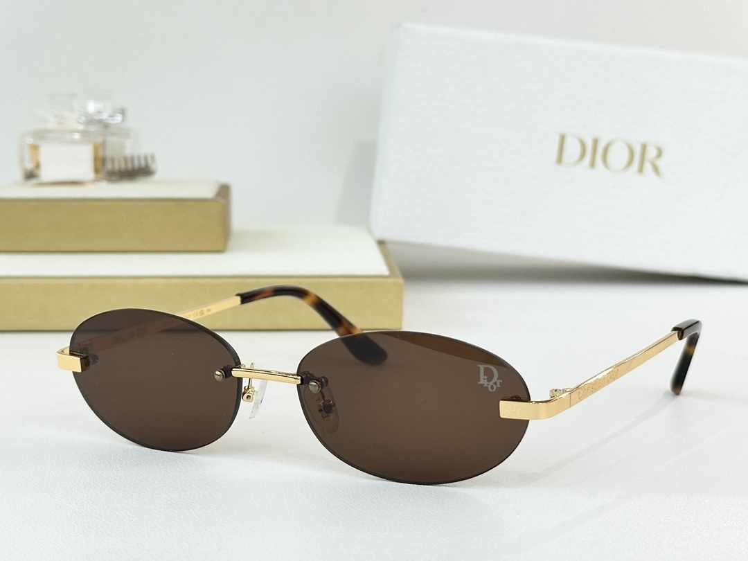 Dior Oval Rimless Sunglasses – Vintage Luxury Eyewear