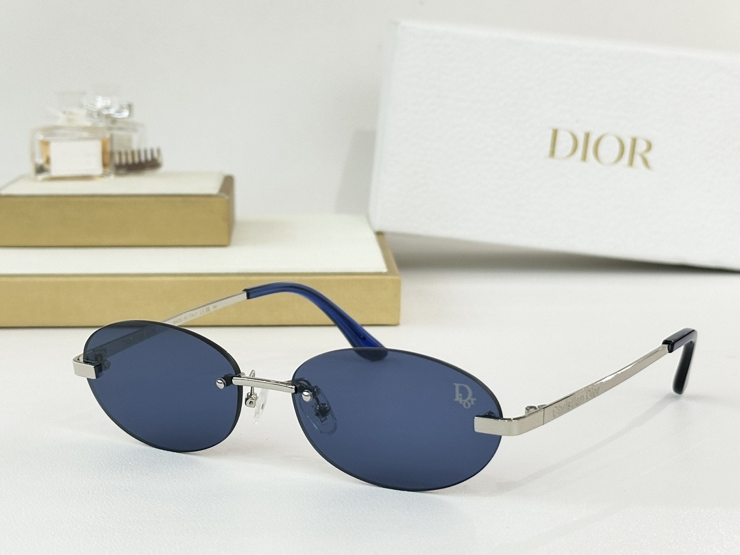 Dior Oval Rimless Sunglasses – Vintage Luxury Eyewear