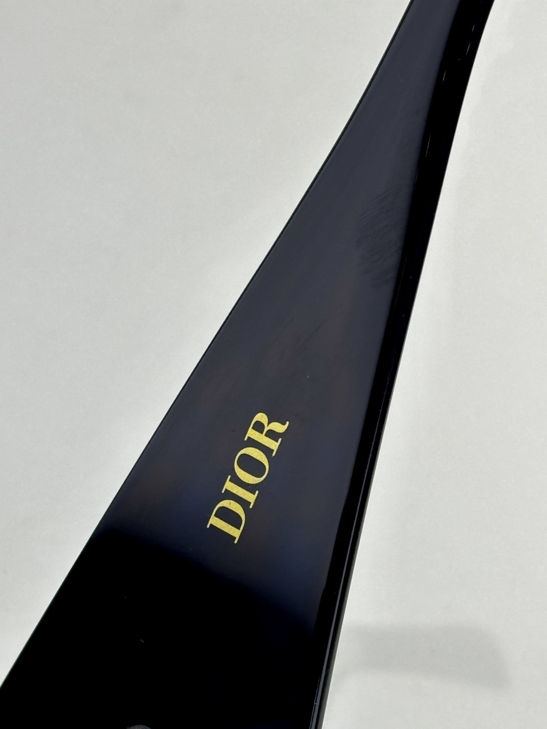 Dior Oversized Black Shield Sunglasses with Brown Lenses