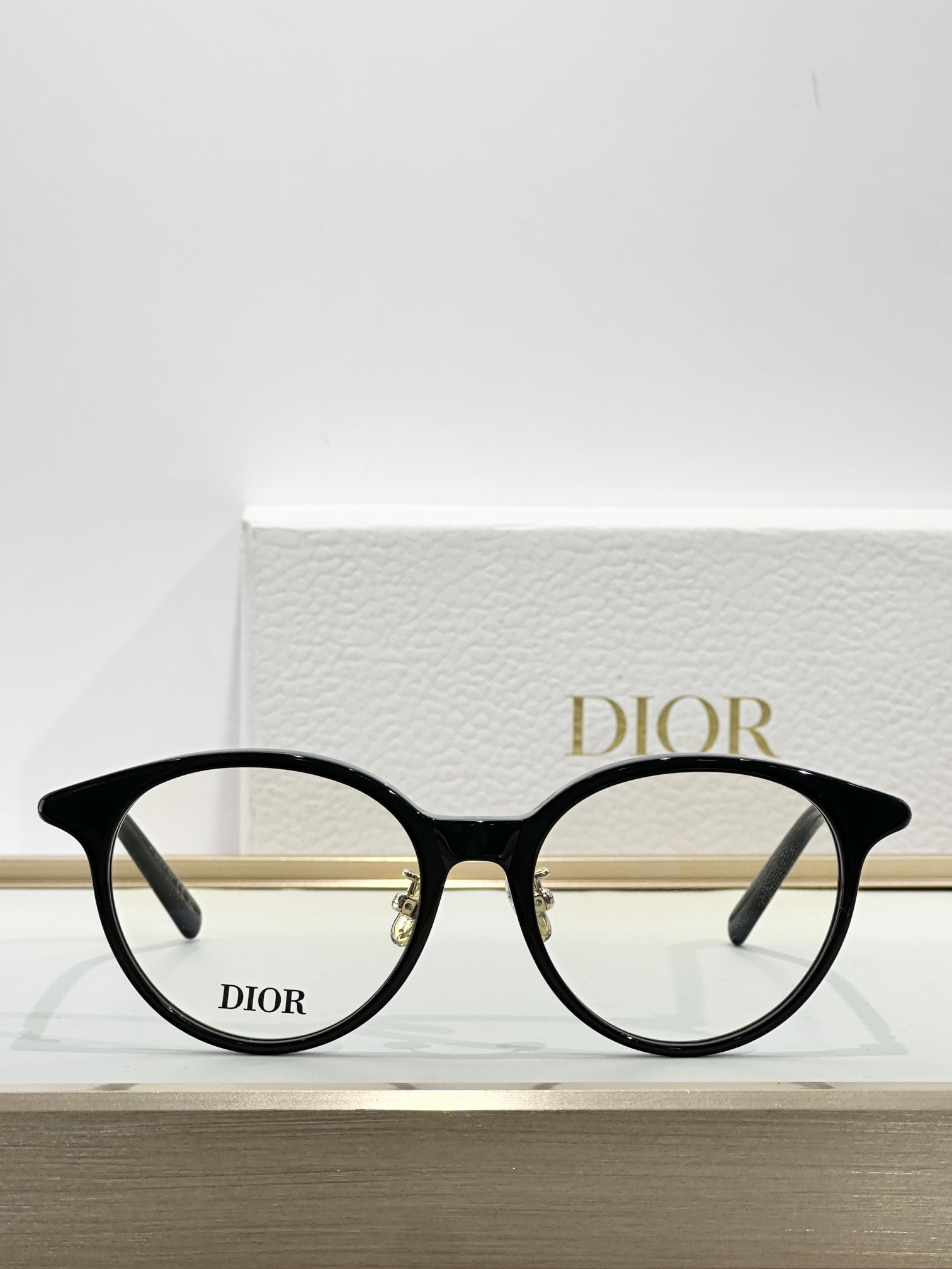 Dior MiniCD R5F Round Black Blue Light Blocking Glasses