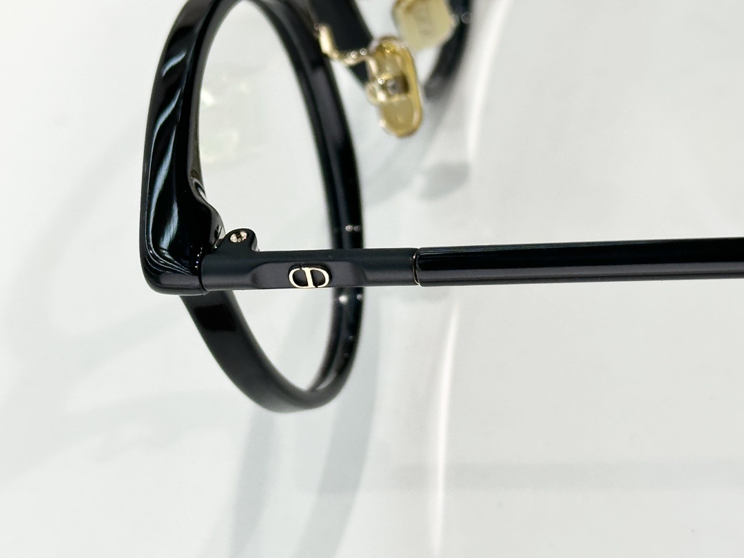 Dior MiniCD R5F Round Black Blue Light Blocking Glasses