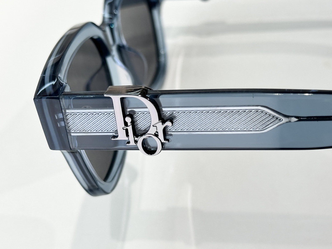 Dior Oblique Blue Transparent Square Sunglasses