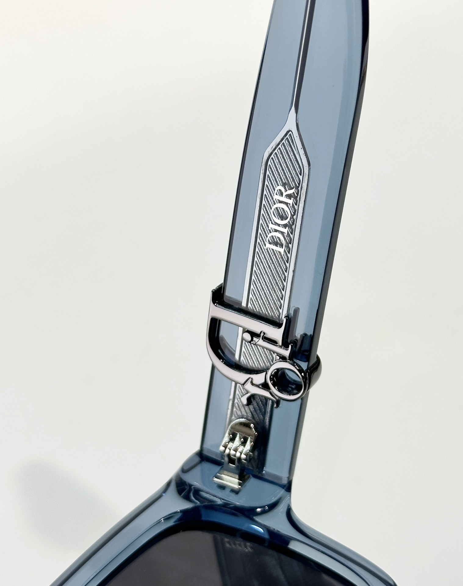 Dior Oblique Blue Transparent Square Sunglasses