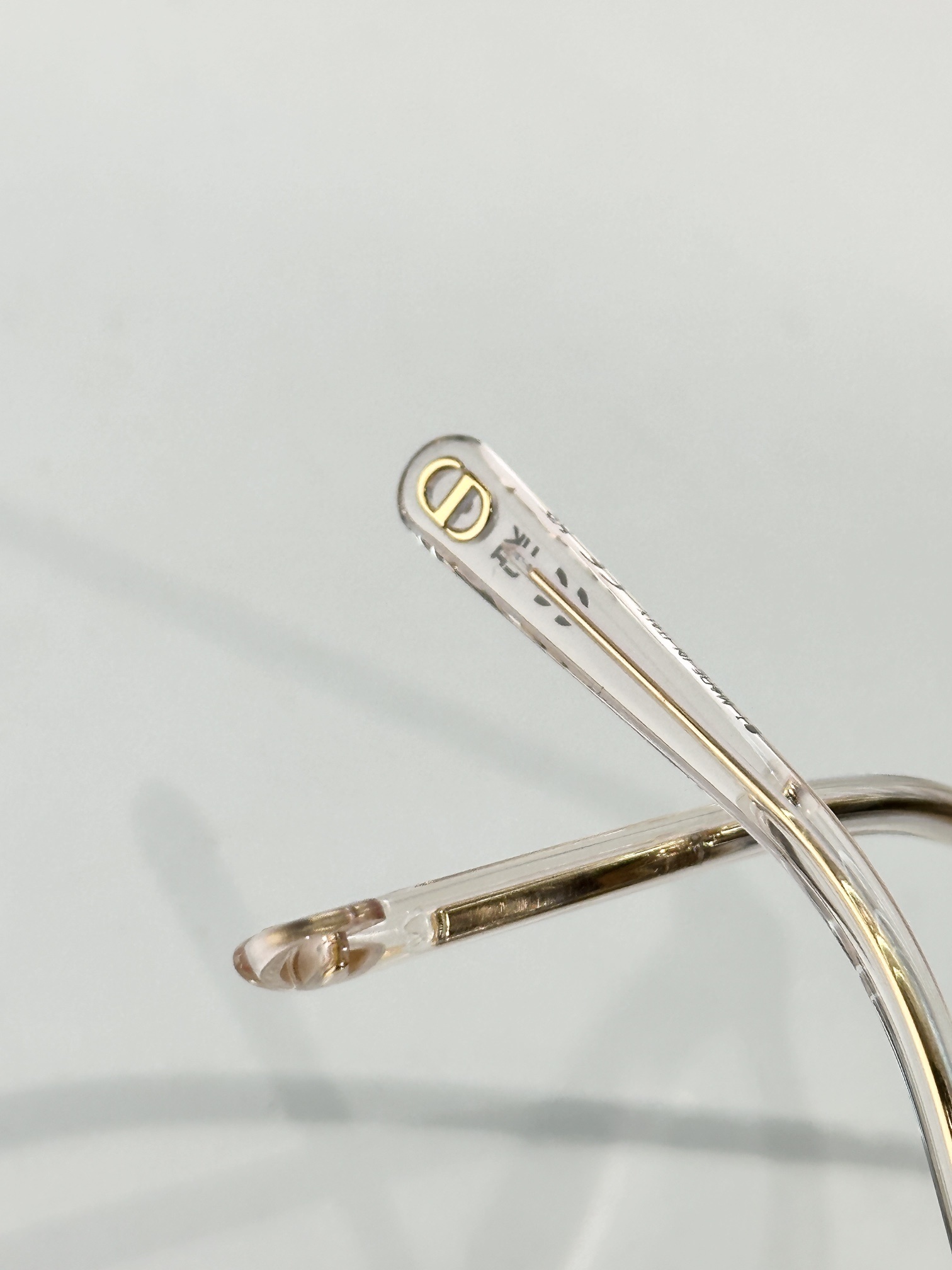 Dior MiniCD R5F Round Blue Light Blocking Glasses – Transparent