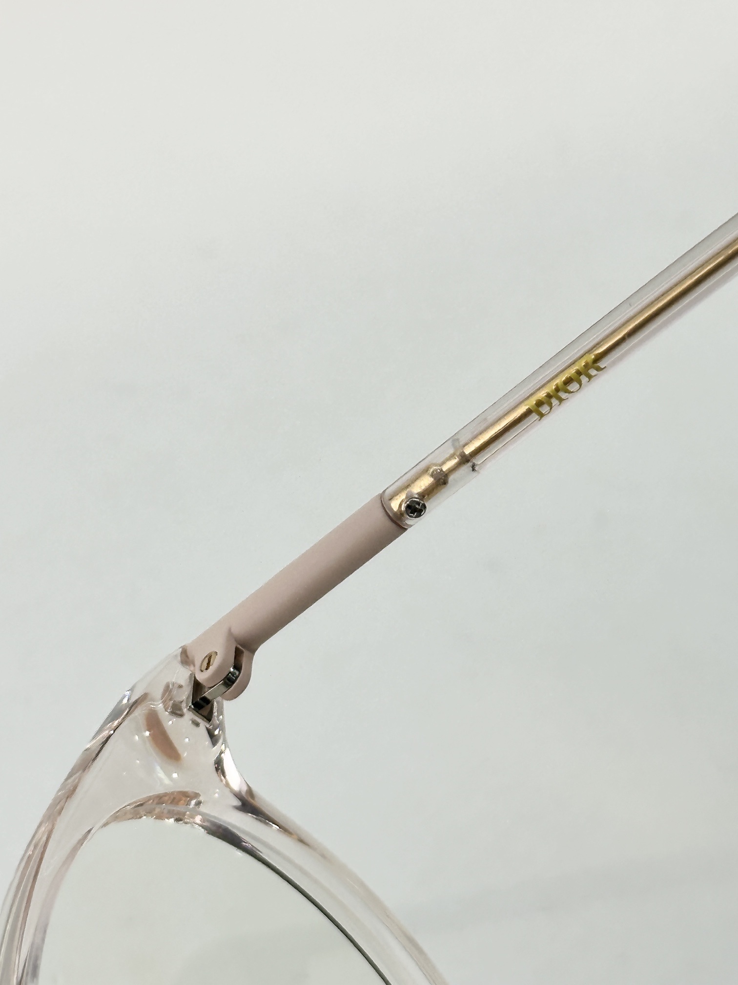 Dior MiniCD R5F Round Blue Light Blocking Glasses – Transparent