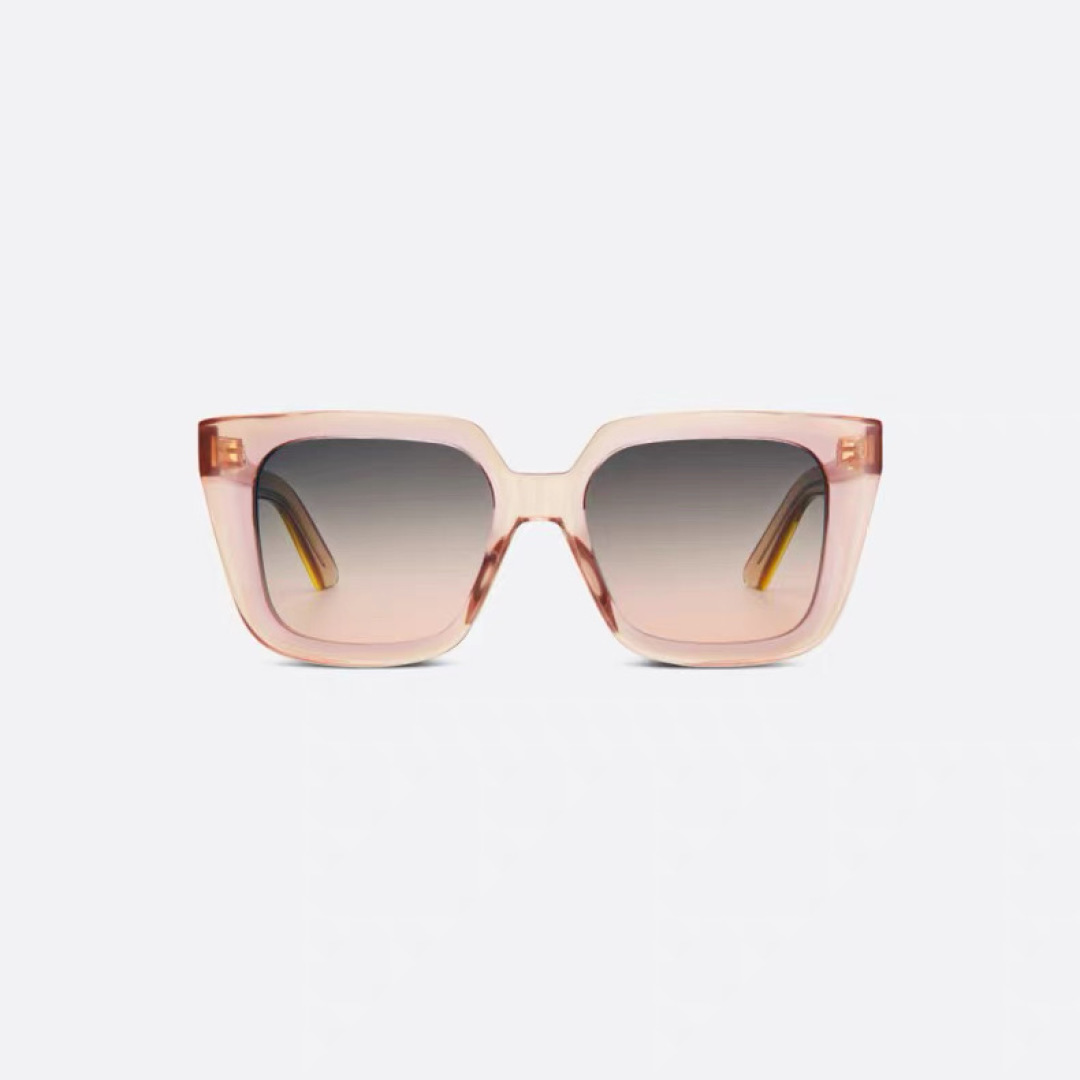 Christian Dior Pink Translucent Square Sunglasses for Women
