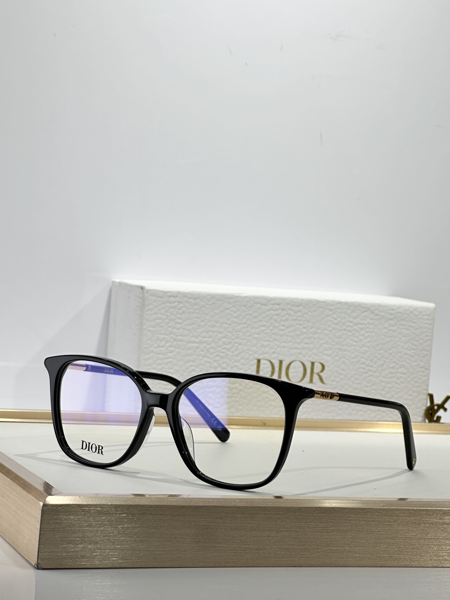 Dior MiniCD S1F Black Square Anti-Blue Light Glasses