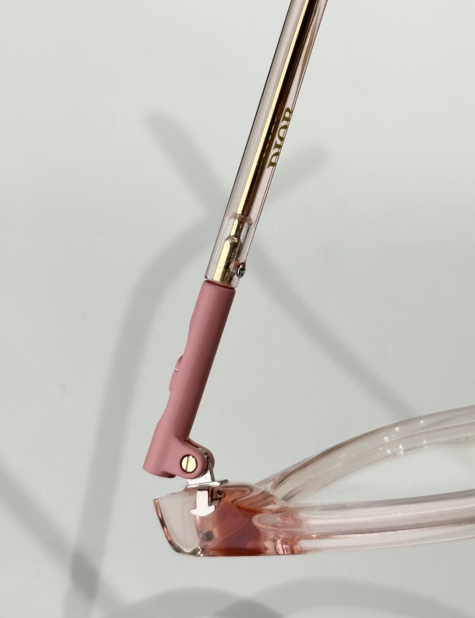 Dior MiniCD S1I Square Glasses in Transparent Pink