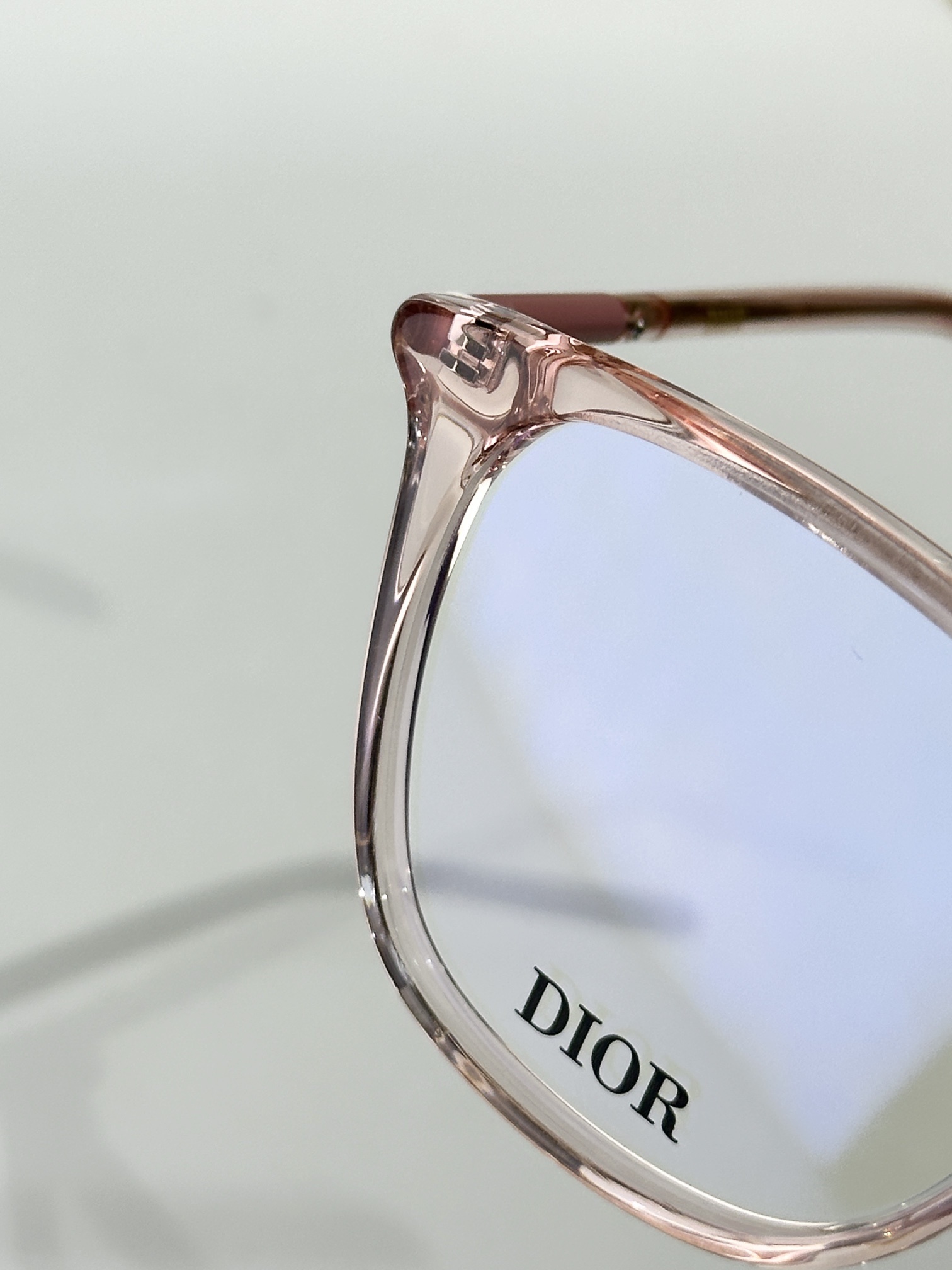 Dior MiniCD S1I Square Glasses in Transparent Pink