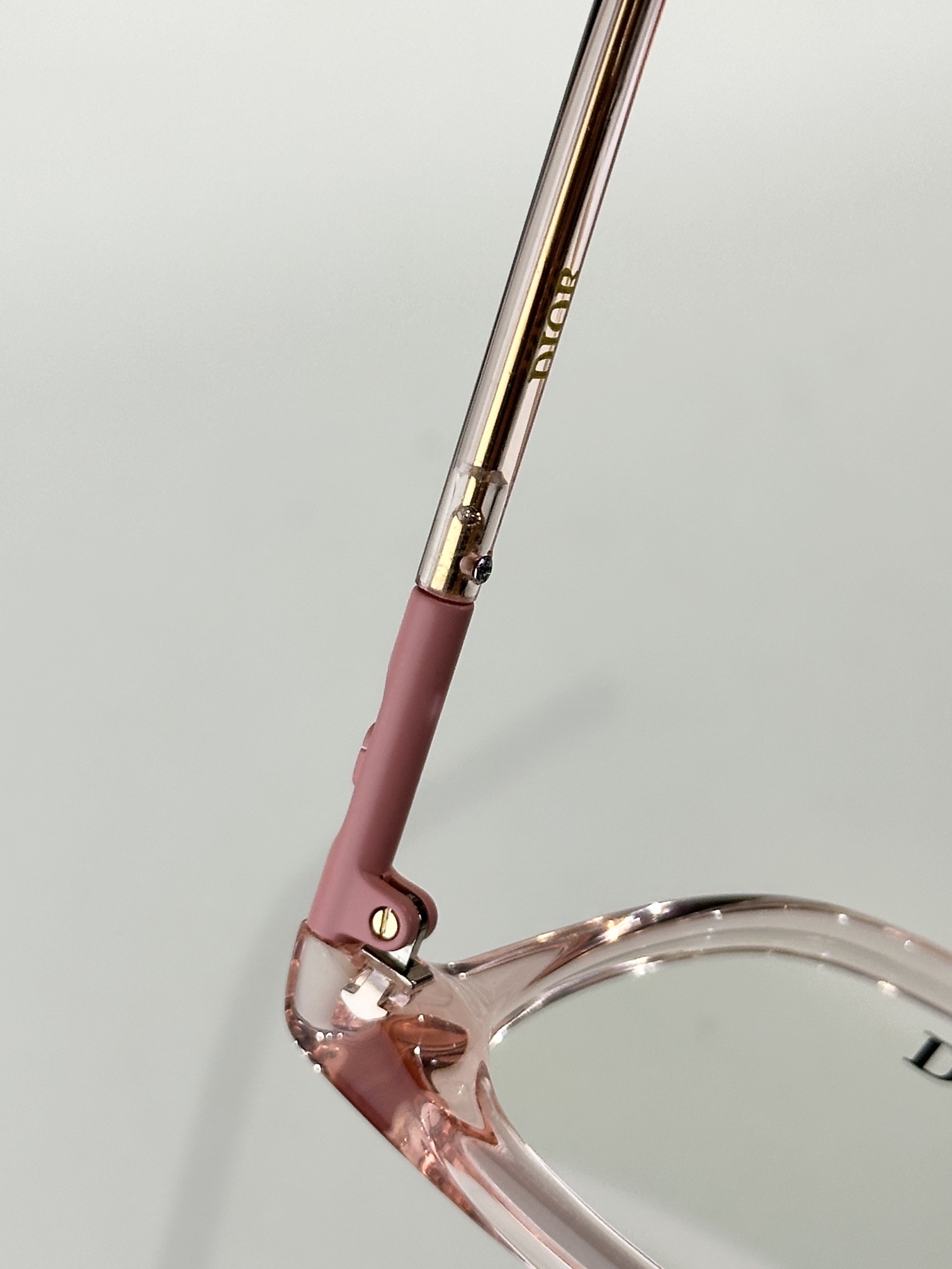 Dior MiniCD S1I Square Glasses in Transparent Pink